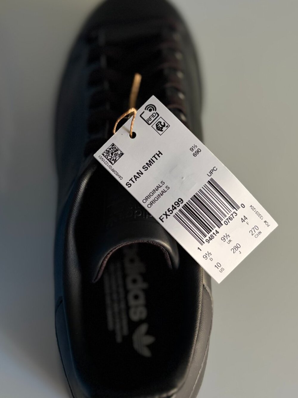NWT Adidas Stan Smith Triple Black Sneakers Men’s 10 / Women’s 11
